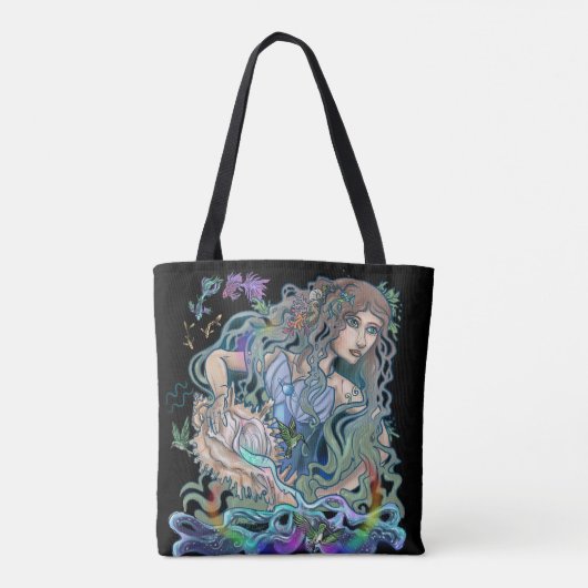 Aquarius Zodiac Tote Bag (Achterkant)