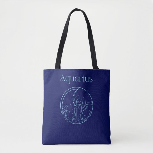 Aquarius Zodiac Tote Bag (Voorkant)