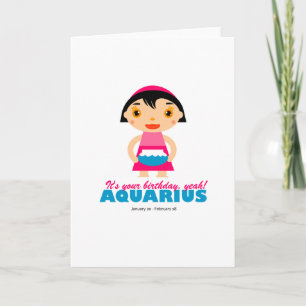 Aquarius Zodiac voor kinderen Kaart