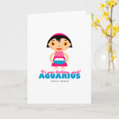 Aquarius Zodiac voor kinderen Kaart (Gele Bloem)