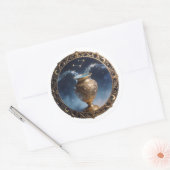 Aquarius Zodiac Water Bearer Ronde Sticker (Envelop)
