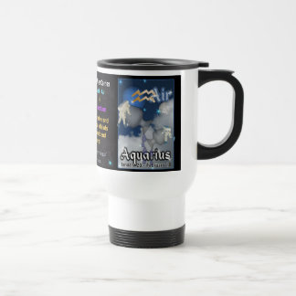 Aquarius Zodiac White reismog Reisbeker