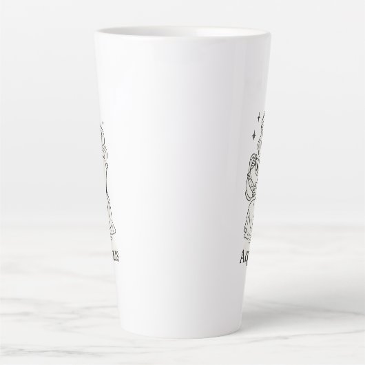 Aquarius Zodiac Woman Latte Mok (Voorkant)