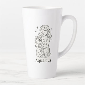 Aquarius Zodiac Woman  Latte Mok