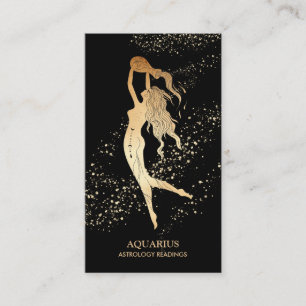 *~* AQUARIUS Zodiastrology Reading Gold Black Visitekaartje