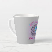 Aquarius, zodiazoolbord latte mok (Linkerhoek)