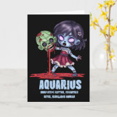 Aquarius Zombie Kaart (Gele Bloem)