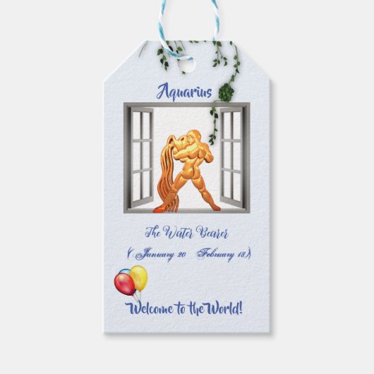 AquariusBaby "Nieuwe baby" Cadeaulabel (Voorkant)