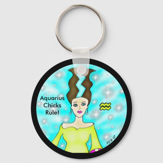 AquariusChicksRule! Button Sleutelhanger (Voorkant)