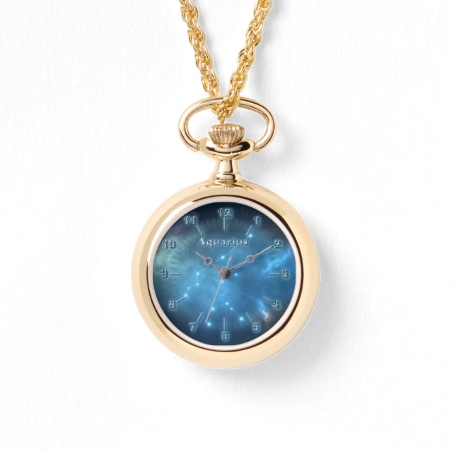 Aquariusconstellatie Horloge (Voorkant)