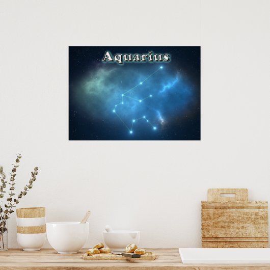 Aquariusconstellatie Poster (Keuken)