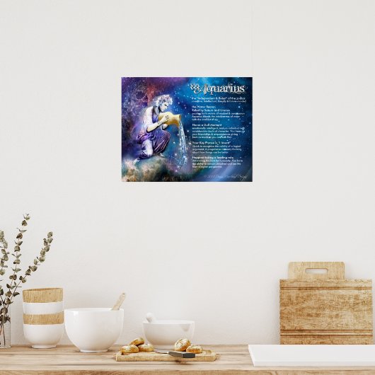 Aquariuskenmerken Poster (Keuken)