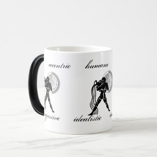  aquariuskenmerken van de Griekse soort Zodiac Magische Mok (Voorkant links)