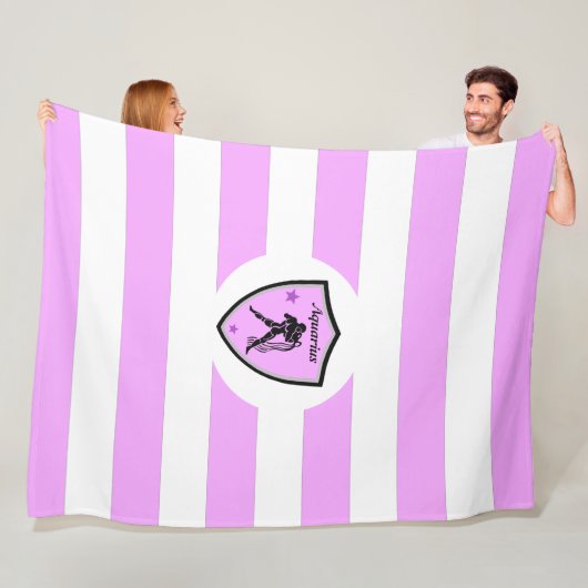 Aquariussymbool Fleece Deken (In situ)