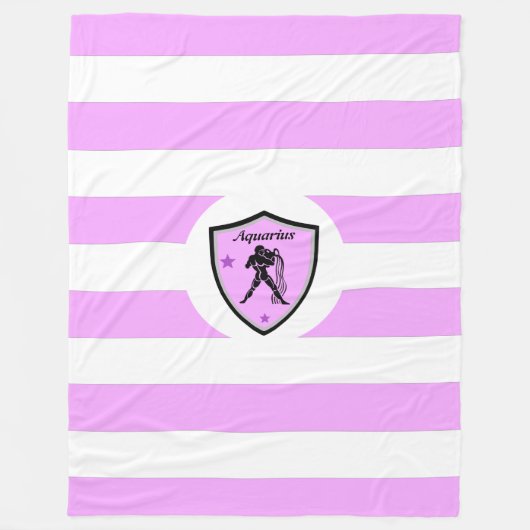 Aquariussymbool Fleece Deken (Voorkant)
