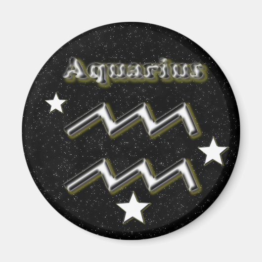 Aquariussymbool Magneet (Voorkant)