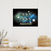 Aquariussymbool Poster (Keuken)
