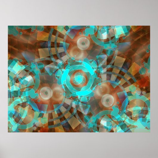 AquaRustia Abstract Poster (Voorkant)