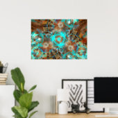 AquaRustia Abstract Poster (Thuiskantoor)
