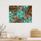 AquaRustia Abstract Poster (Keuken)