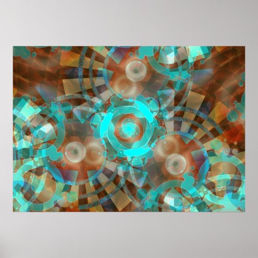 AquaRustia Abstract Poster (Voorkant)