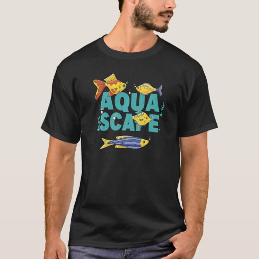 Aquascape Aquascape Vissenvanger Aquarist N T-shirt (Voorkant)