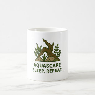 Aquascape Slaap. Herhaal. – Minimalistisch aquariu Koffiemok