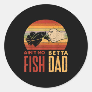 Aquascaping Aquarium Is Geen Betta Vis Papa Betta  Ronde Sticker