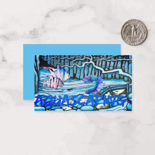 Aquascaping Notitiekaartje (Voorkant / Achterkant in situ)