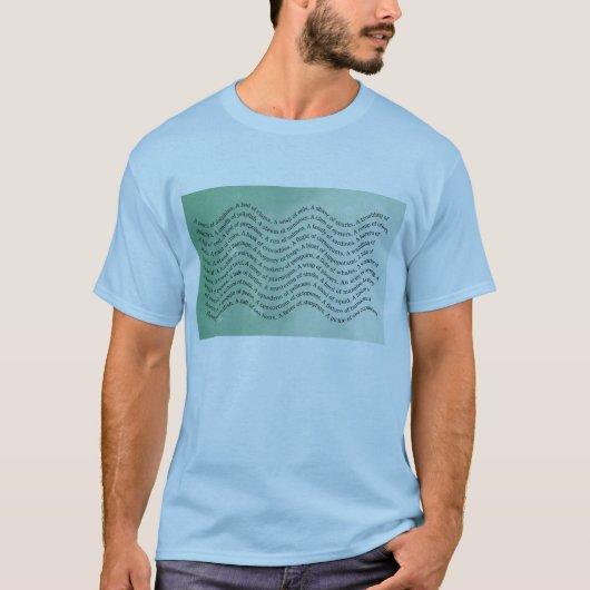 Aquatic Animals Group Names Wave Ombre T-shirt (Voorkant)