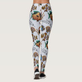 Aquatic animals pattern | ocean underwater life 14 leggings (Achterkant)