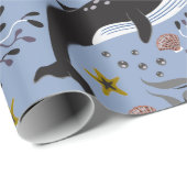Aquatic animals pattern | ocean underwater life 19 cadeaupapier (Rol Hoek)