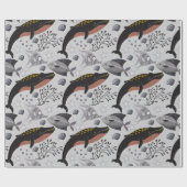 Aquatic animals pattern | ocean underwater life 22 cadeaupapier (Vlak)