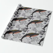 Aquatic animals pattern | ocean underwater life 22 cadeaupapier (Uitgerold)