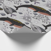 Aquatic animals pattern | ocean underwater life 22 cadeaupapier (Hoek)