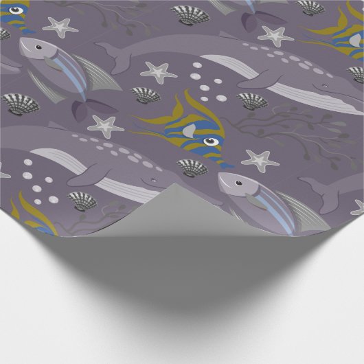Aquatic animals pattern | ocean underwater life 24 cadeaupapier (Hoek)