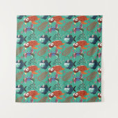 Aquatic animals pattern | ocean underwater life 33 wandkleed (Voorkant)