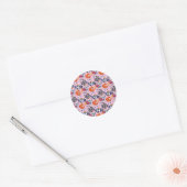 Aquatic animals pattern | ocean underwater life 39 ronde sticker (Envelop)