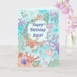 Aquatic Birthday Card Kaart