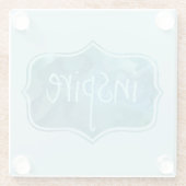 Aquatic Blues Inspire Onderzetter Glazen Onderzetter (Achterkant)