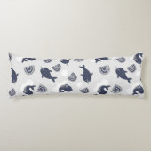 Aquatic Boho Narwhals onder de Zee Boys Room Lichaamskussen (Voorkant)