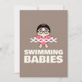 Aquatic Center Swimming Lesson Water Logo Art Kaart (Voorkant)