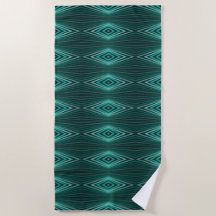 Aquatic Colors In Angled Watercolor Paint Stripes