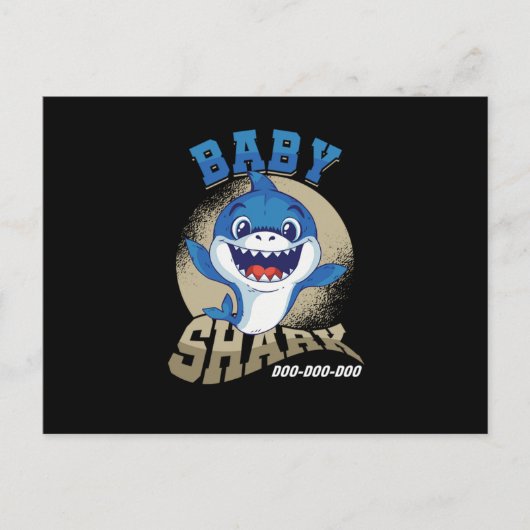 Aquatic Creater Marine Fish Funny Gift Baby Shark Briefkaart (Voorkant)