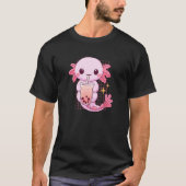 Aquatic Creature Drinking Boba Tea Kawaii Cute Fun T-shirt (Voorkant)