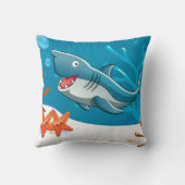Aquatic Cute Shark Starfish Pillow Kussen (Achterkant)