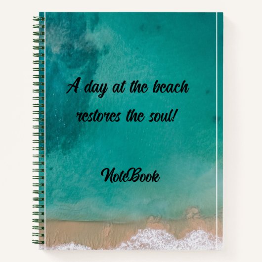 Aquatic: Een dag op het strand herstelt de ziel! Notitieboek (Voorkant)