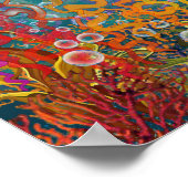 Aquatic Fantasy Scene met kwallen Poster (Hoek)