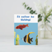 Aquatic Fish Art Vist grappig Briefkaart (Staand voorkant)