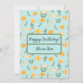 Aquatic Fishes Pattern Design Feestdagenkaart (Voorkant)